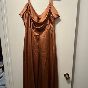 Revelry copper maternity bridesmaid dress